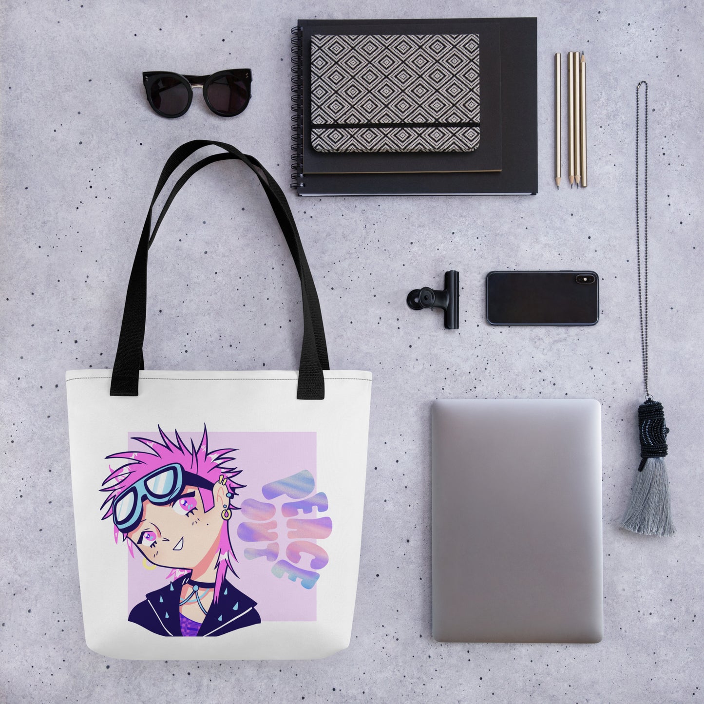 Peace Out: Tote bag